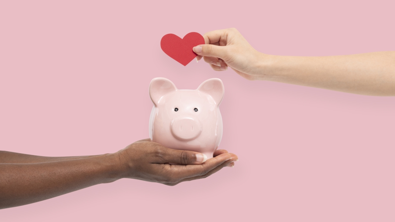 Piggy bank finance in savings concept